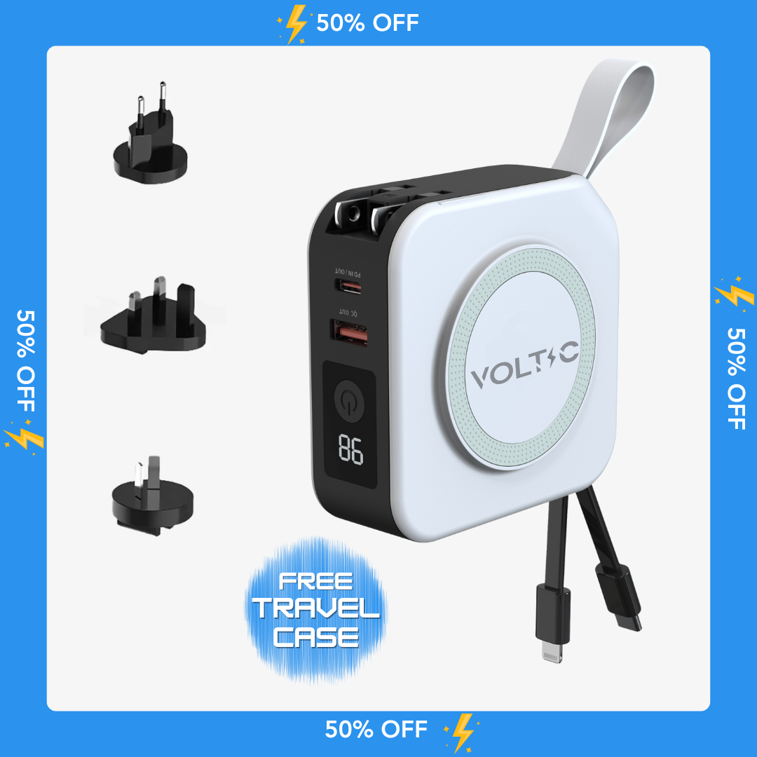 TravelVolt® GO (5-in-1 Travel Charger)