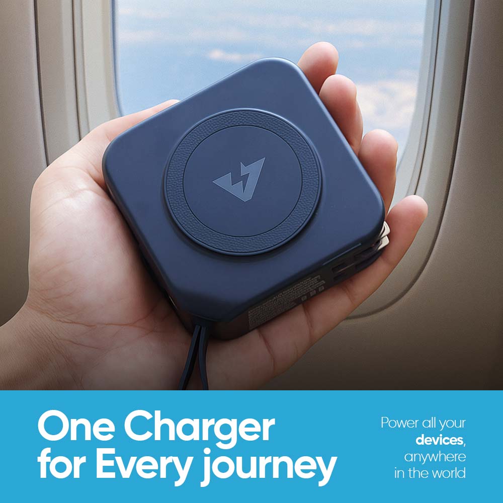 TravelVolt® GO (5-in-1 Travel Charger)