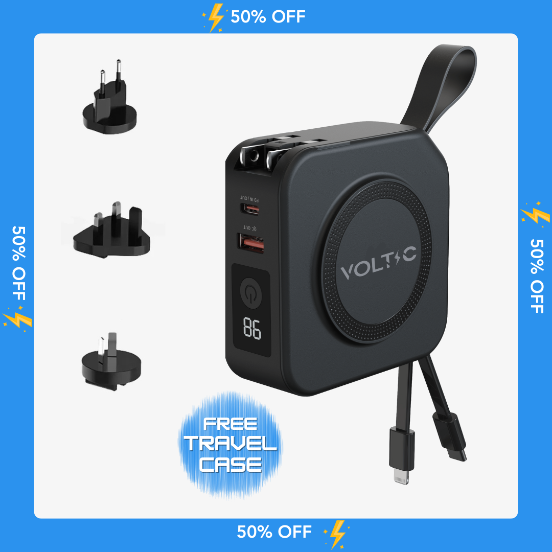 TravelVolt® GO (5-in-1 Travel Charger)