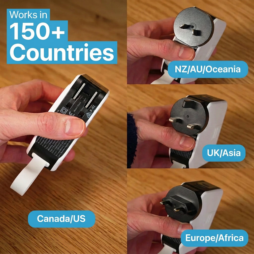 TravelVolt® GO (5-in-1 Travel Charger)