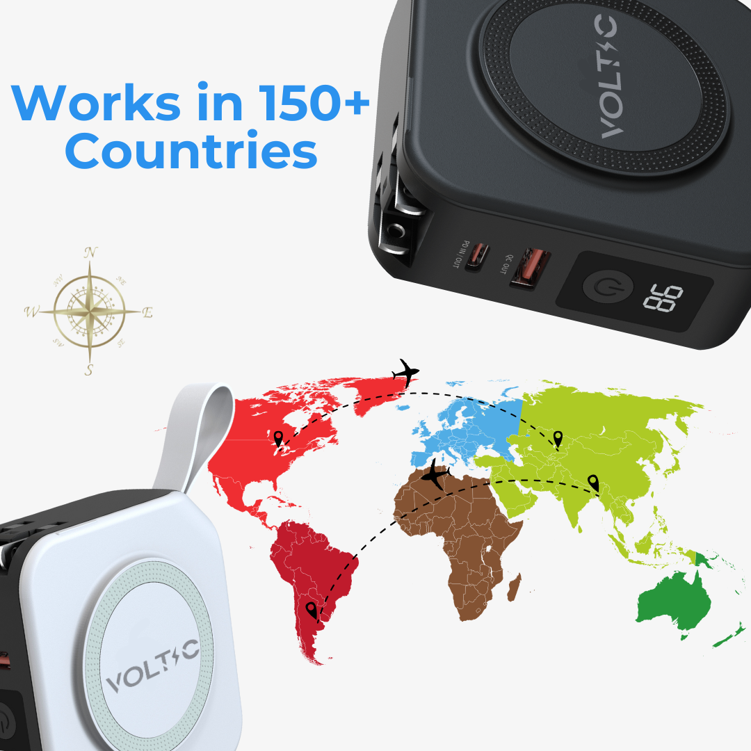TravelVolt® GO (5-in-1 Travel Charger)
