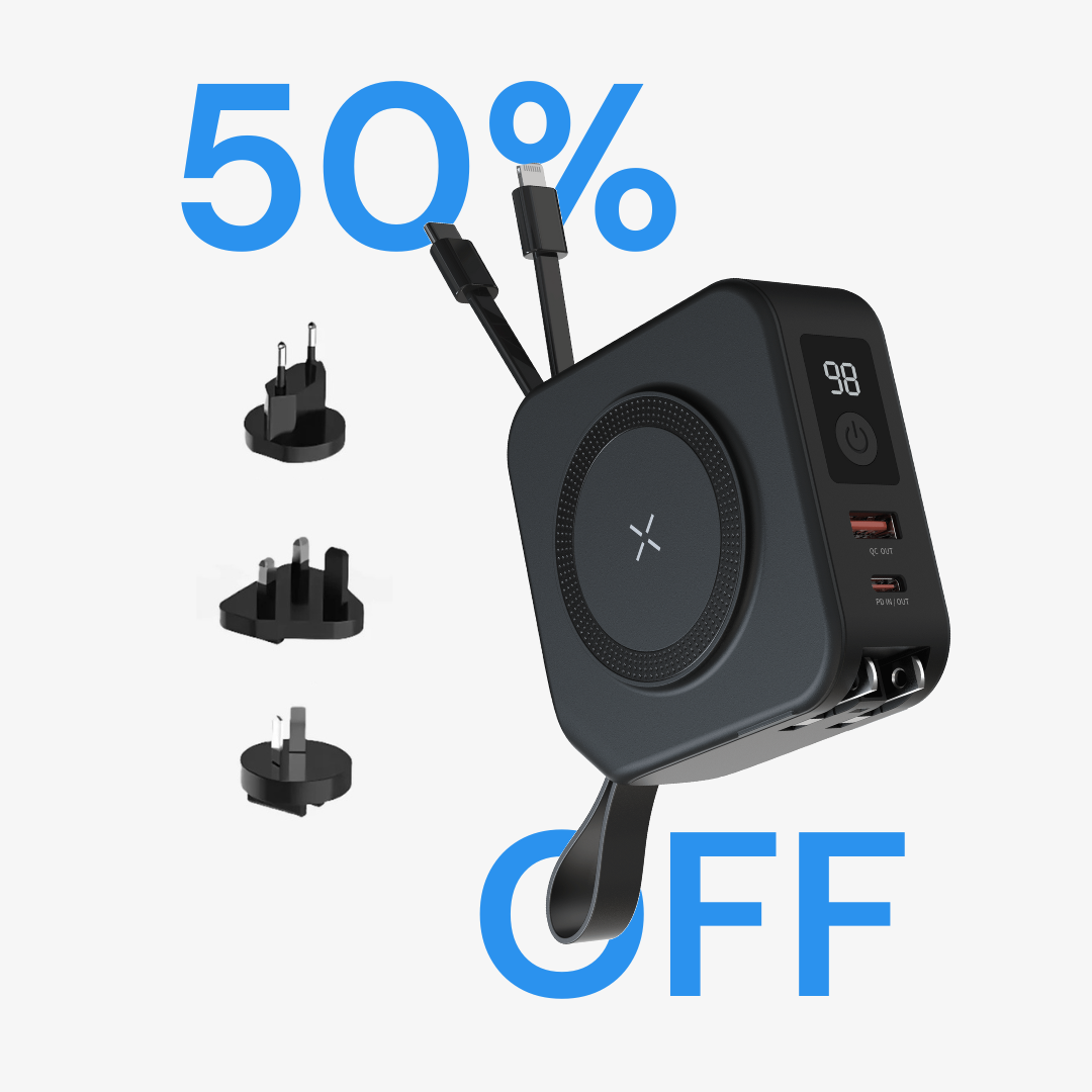 TravelVolt® GO (5-in-1 Travel Charger)